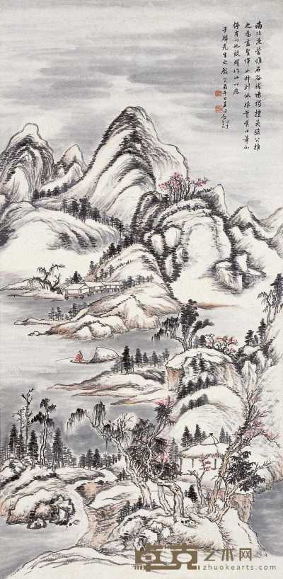王同愈 雪景图 立轴 115.5×56cm